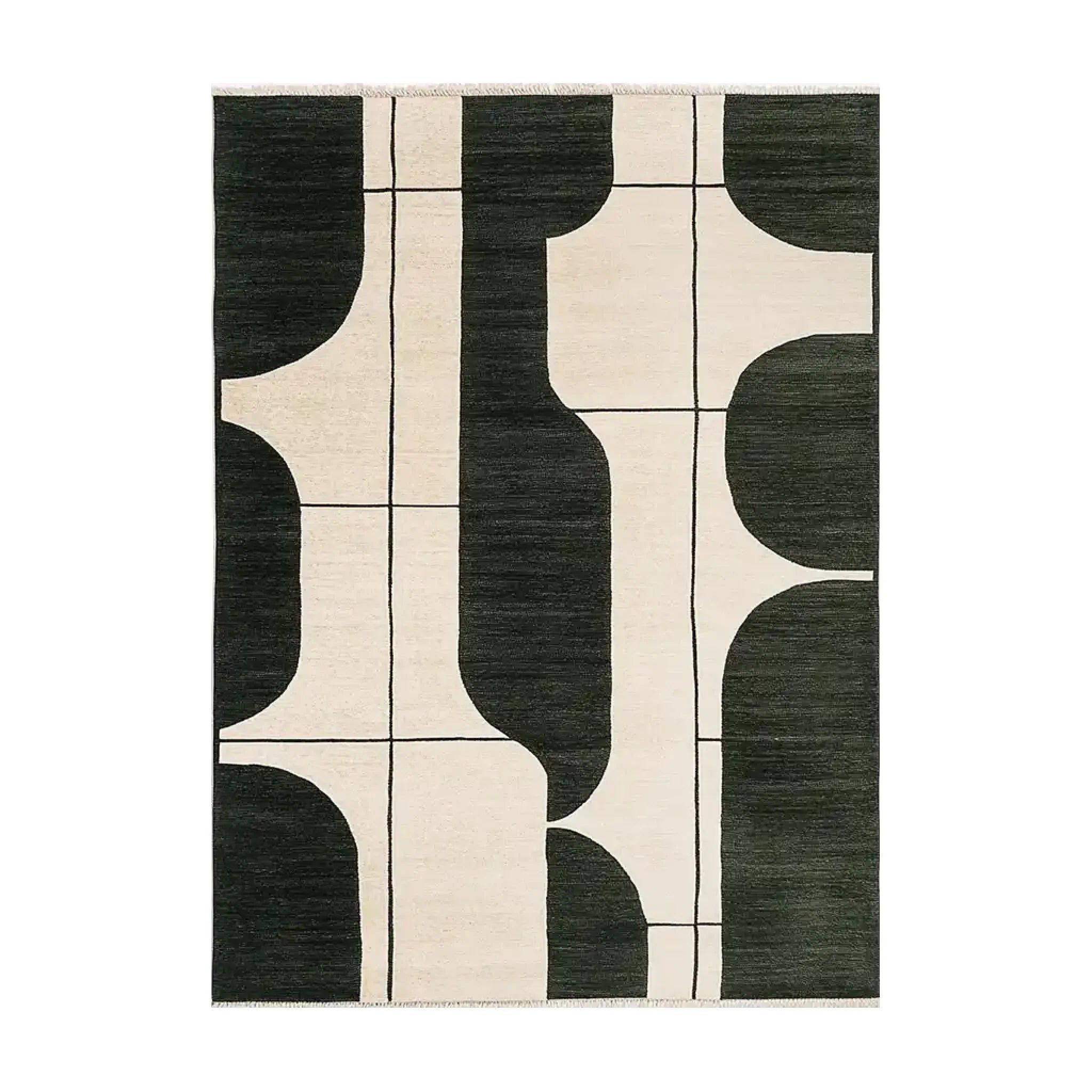 Flowing Ember Tapestry Knotted Wool Rug
