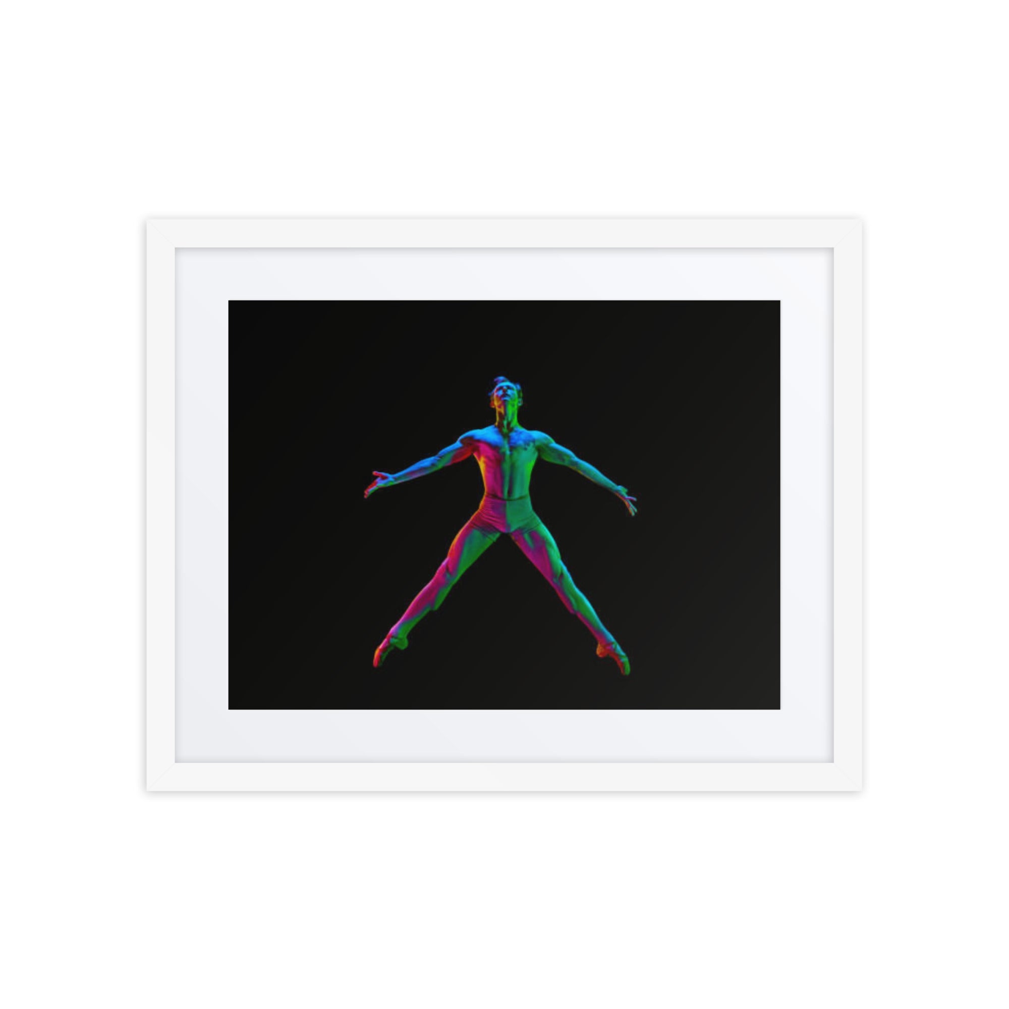Fluorescent Leap | Dance-Art Framed Poster #100