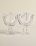 Crystal Candelabras — Oversized Five-Arm Pair By Forgrave