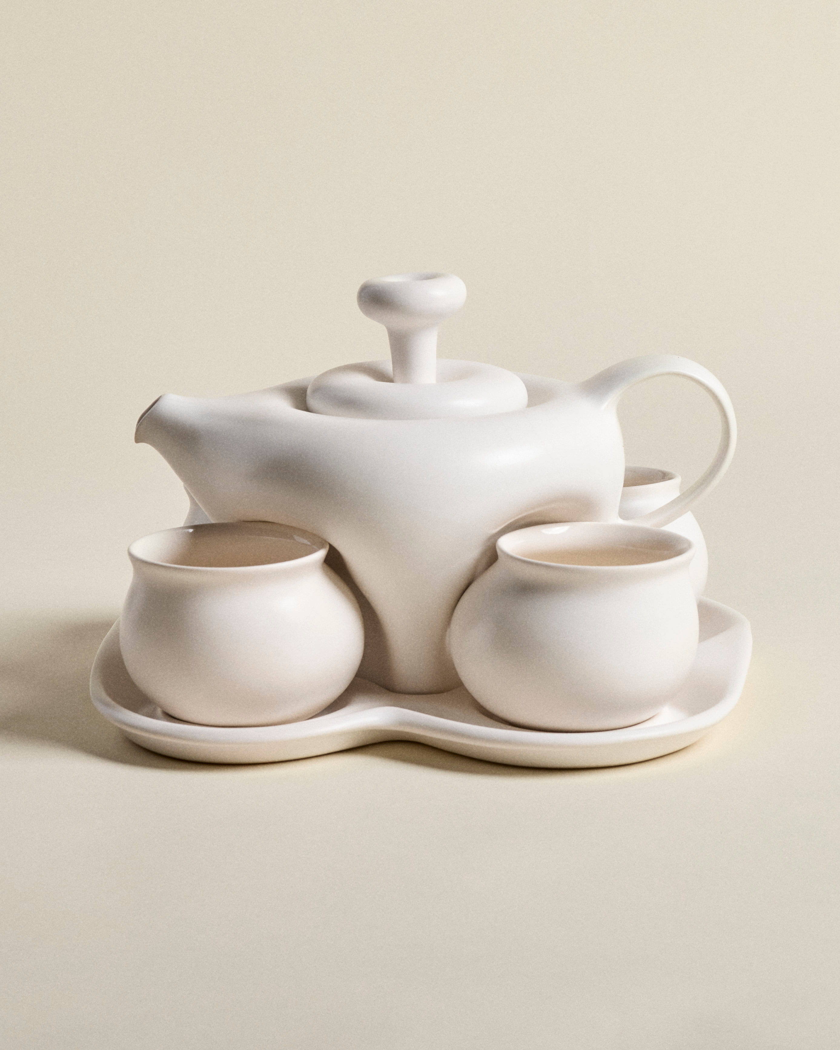 Peter Saenger Nesting Tea Set — Porcelain with Tray By Forgrave