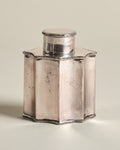 Silver Plated Tea Caddy — Engraved Scallop Lid By Forgrave