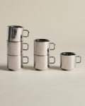 Stainless Steel Tea Cups — Sanman Double-Wall Set of Six By Forgrave