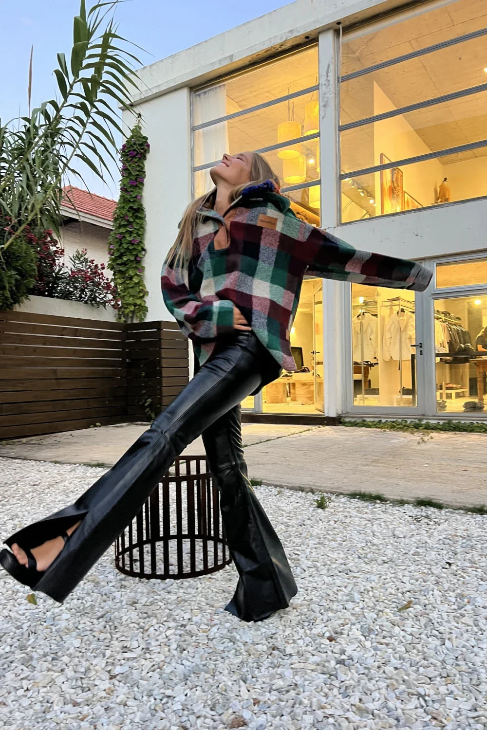 Formal Leather Pants - Negro