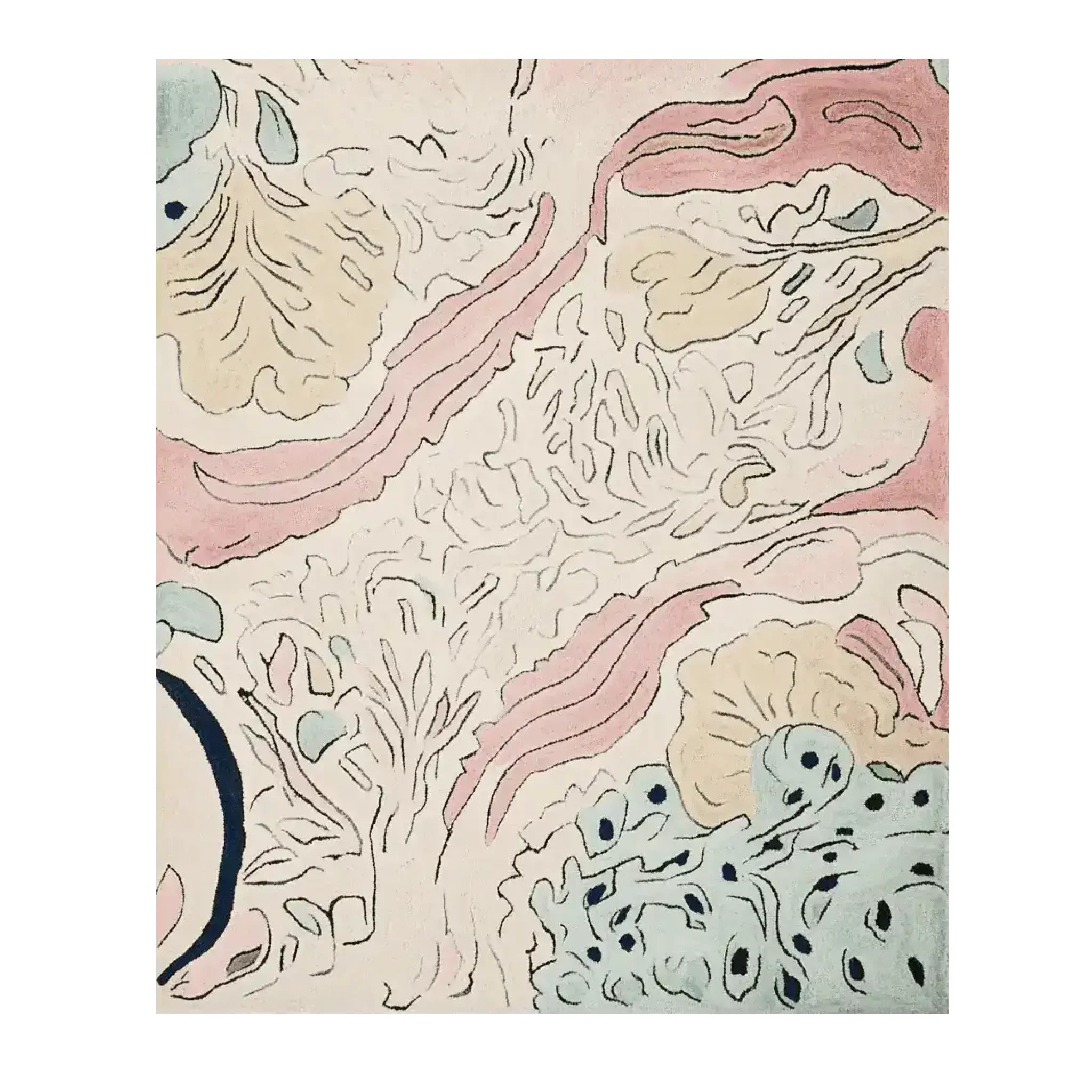 Fossil Bloom Field Hand Tufted Rug