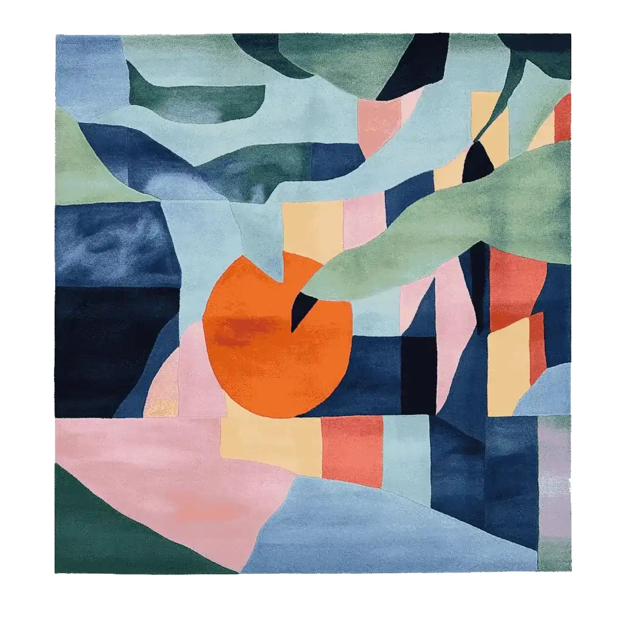 Fragmented Garden Bloom Hand Tufted Rug