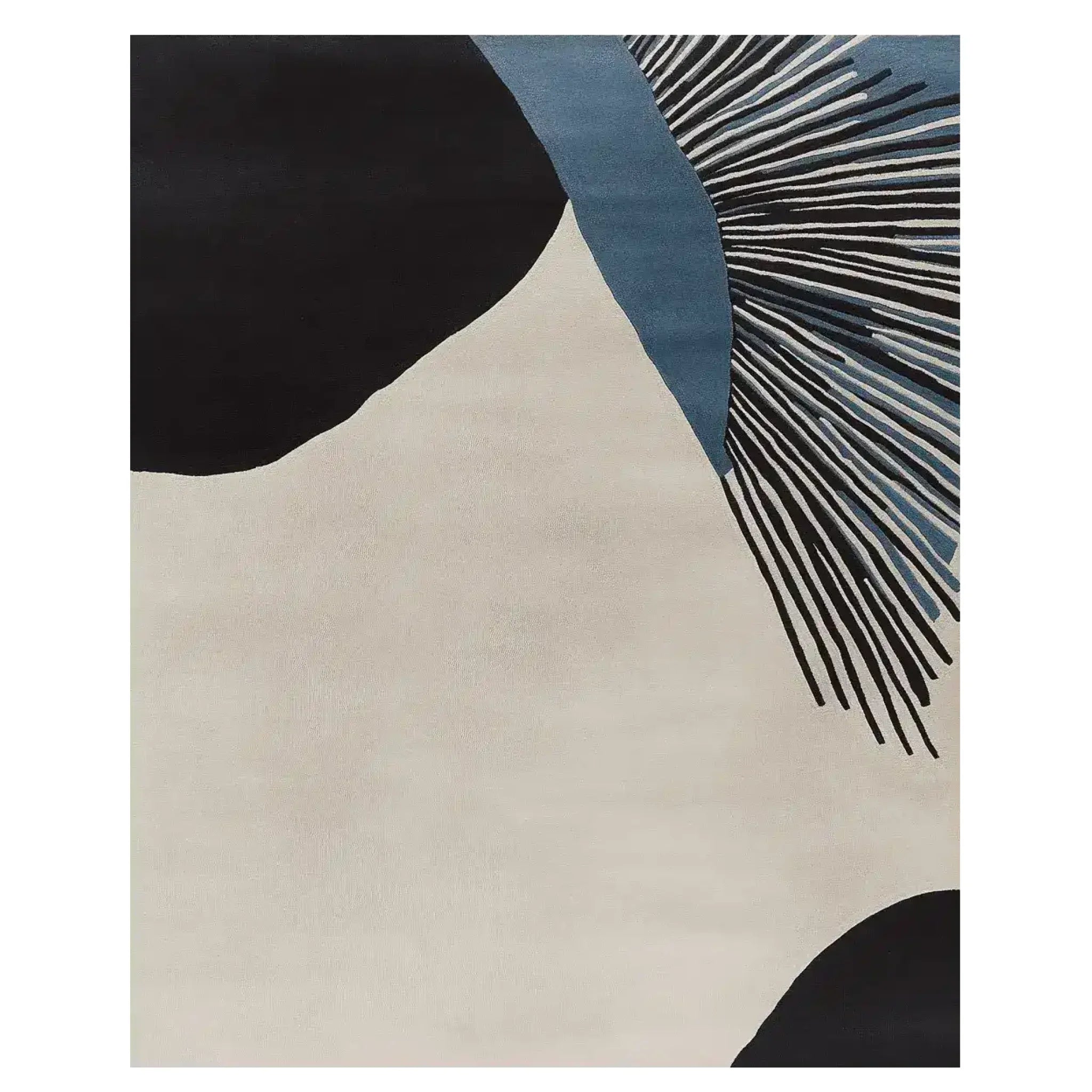 Fringe Wave Burst Hand Tufted Rug