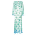 Aqua Marine Handmade Maxi Cover-Up Dress