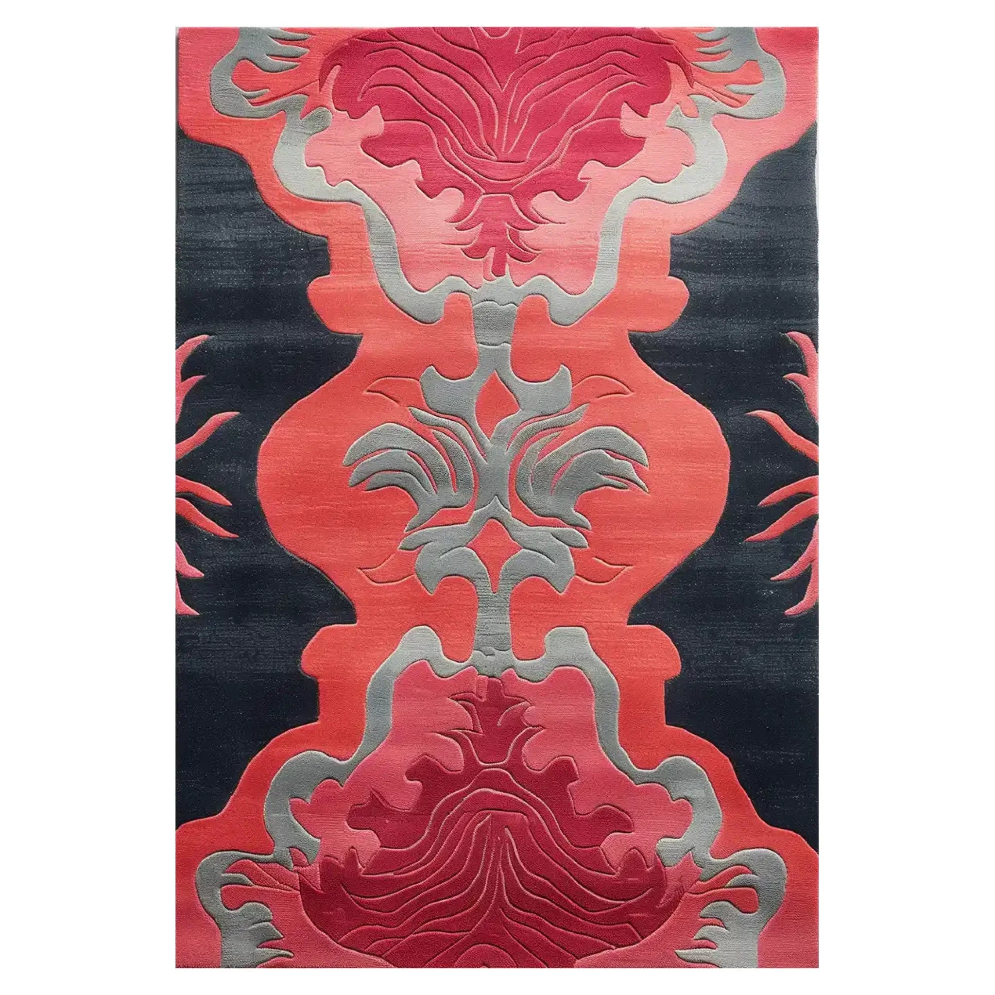 Fuchsia vase Hand Tufted Wool Rug