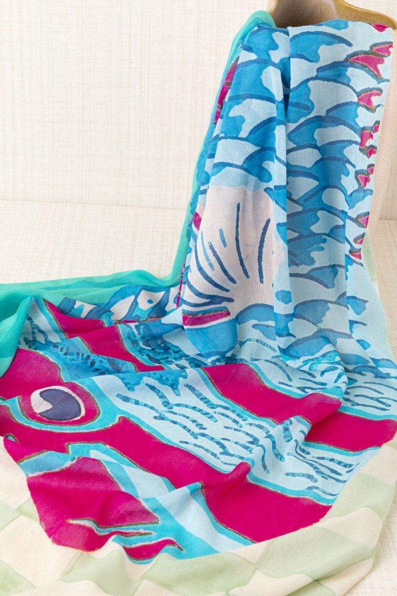 FULAR ESTAMPADO PEZ