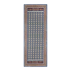 Geometric Islamic Scarf – Blue, Green & Beige Pattern, 100% Modal - Ziyarat