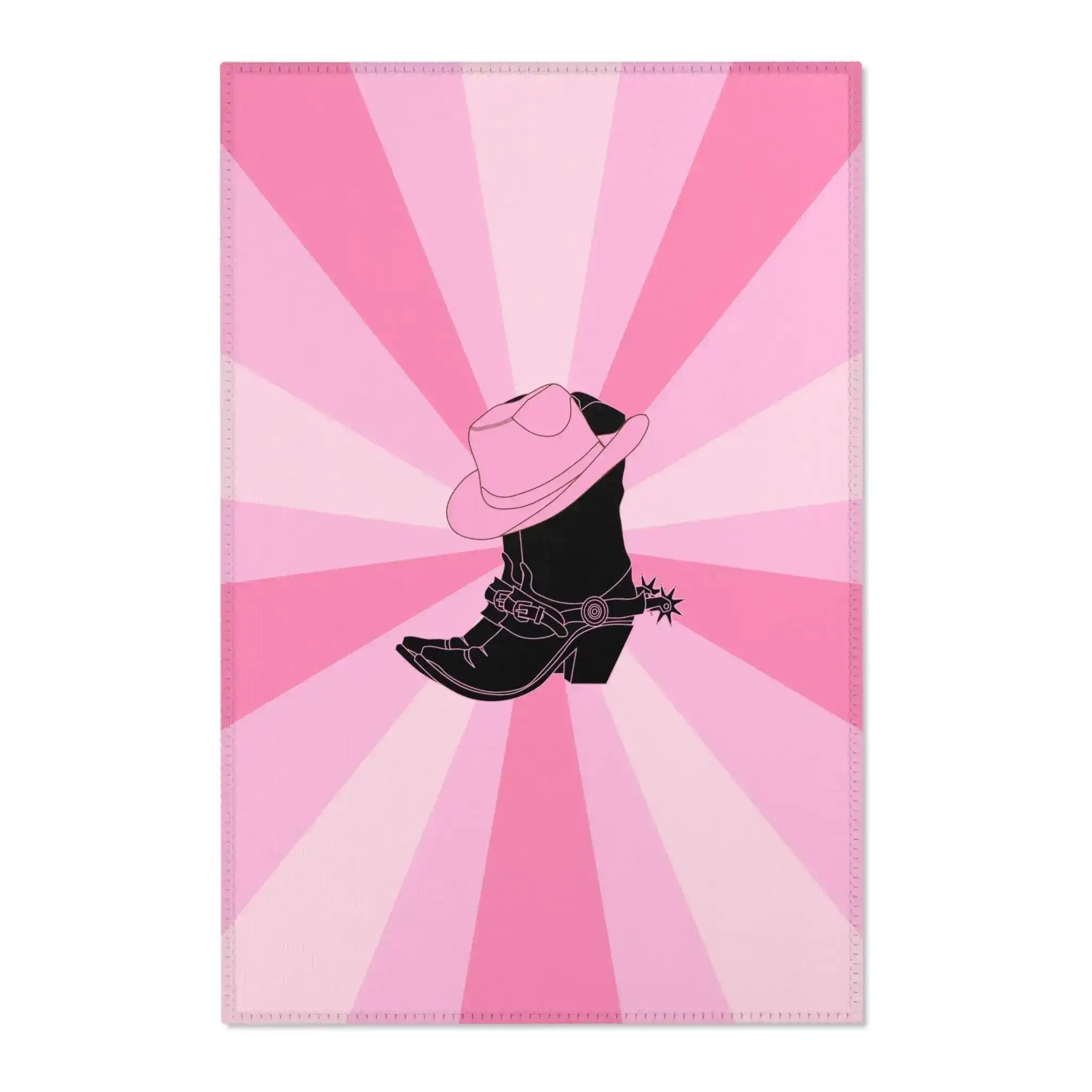 Funky Boots Pink Area Rug