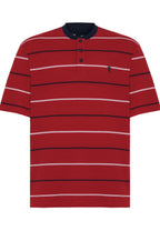 Pijama Hombre Verano Corto Tapeta Algodón Punto Rayas - Rojo 3562_94