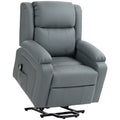 PU Leather Power Lift Chair with Remote Control Quick Assembly, Grey