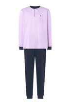 Pijama Hombre Largo Premium Tapeta Punto Piqué - Rosa 5104_91