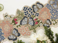 Garden of Life Burlap Beaded Table Runner