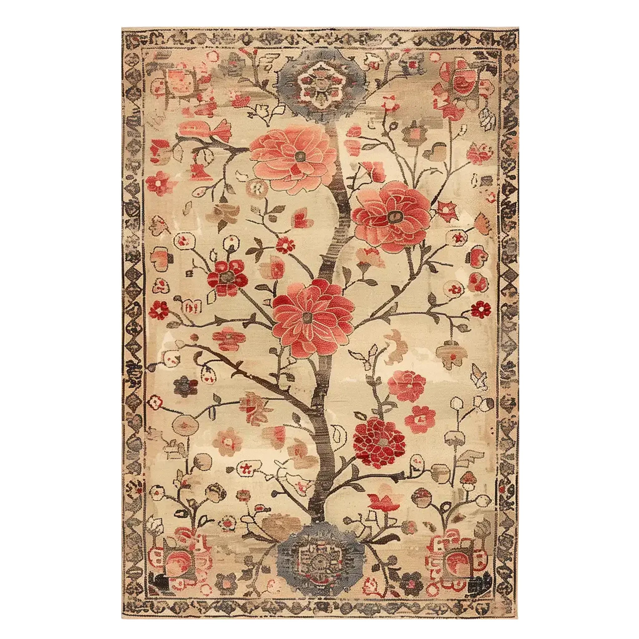 Garden of Splendor Knotted Wool Rug