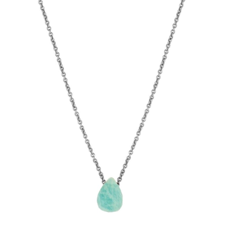 Gargantilla con Gota Facetada de Amazonita