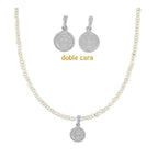 Gargantilla 'Holy' - Perlas con Medalla de San Benito