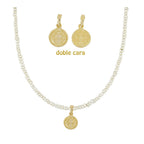 Gargantilla 'Holy' - Perlas con Medalla de San Benito