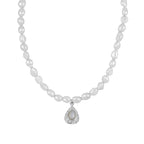 Gargantilla 'Victoria' Perlas + Piedra de Luna
