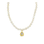 Gargantilla 'Victoria' Perlas + Piedra de Luna