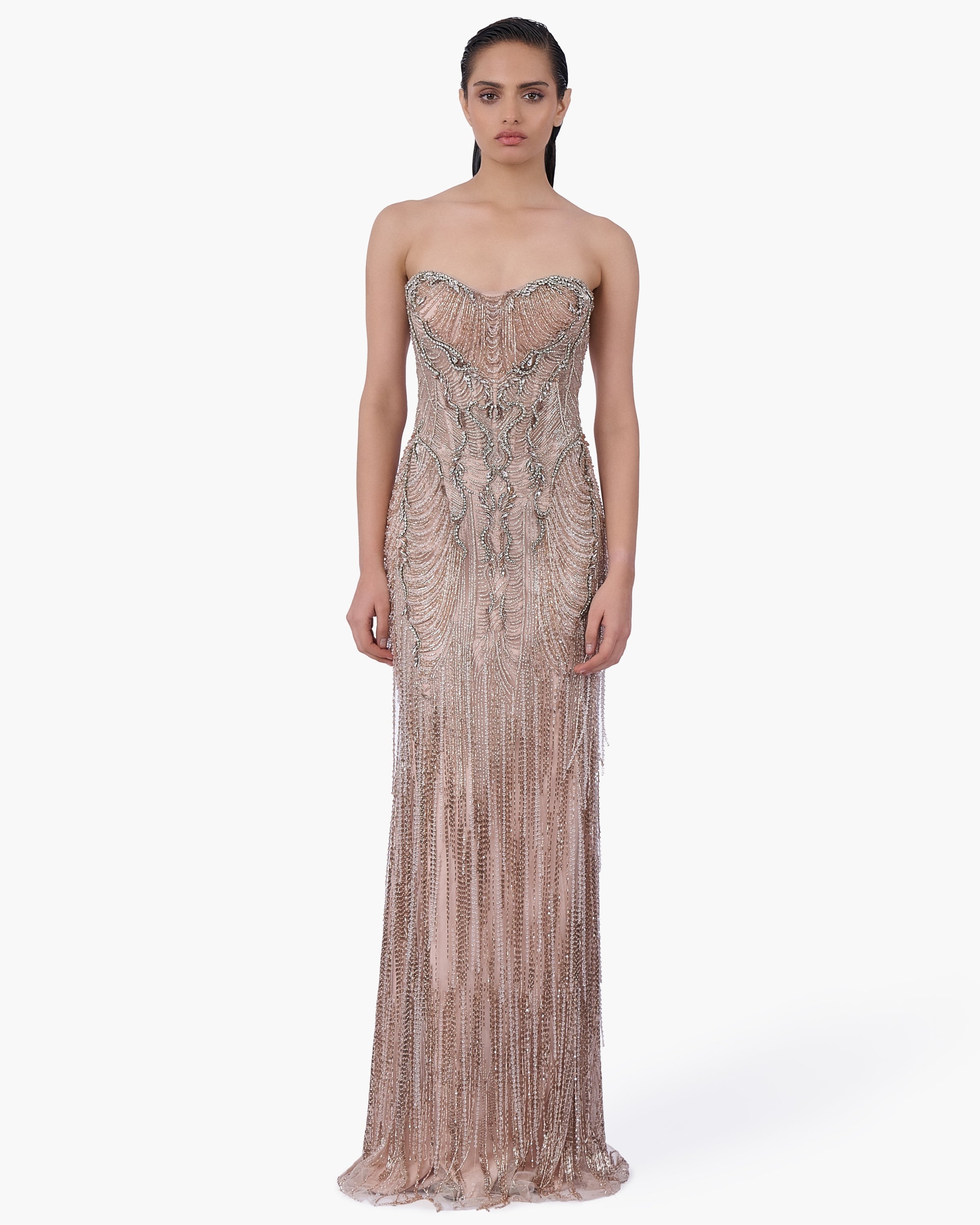 Baroque Cascade Gown By KYNAH, Luxury Indian Fashion & Bridal Wear