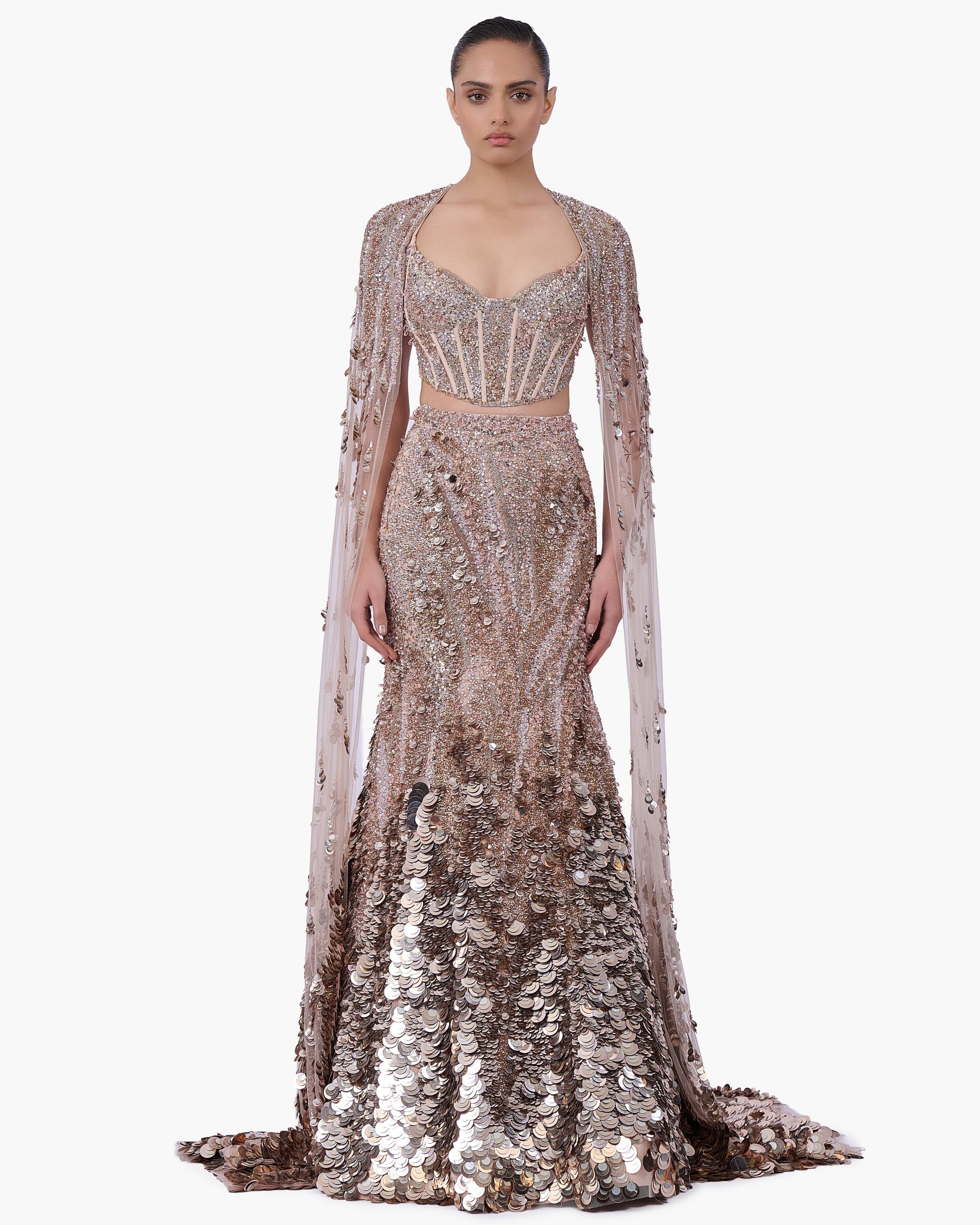 Crystallised Scale Lehenga By KYNAH, Luxury Indian Fashion & Bridal Wear