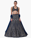 The Linear Embroidered Lehenga By KYNAH, Luxury Indian Fashion & Bridal Wear