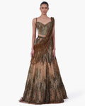 The Gilded Sovereign Sari Lehenga By KYNAH, Luxury Indian Fashion & Bridal Wear