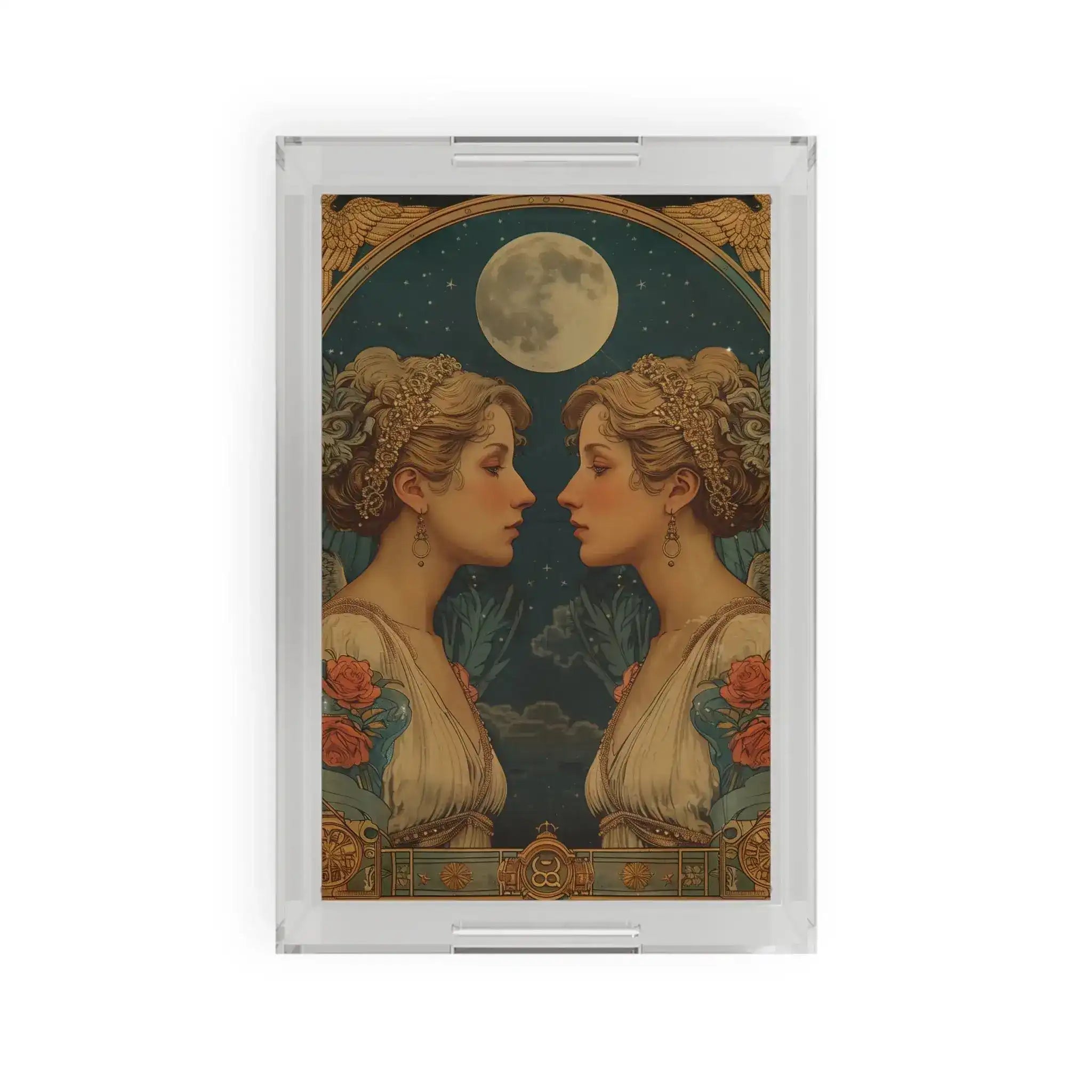 Gemini Zodiac Vintage Serving Tray
