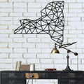 Geometric New York Map Metal Wall Decor