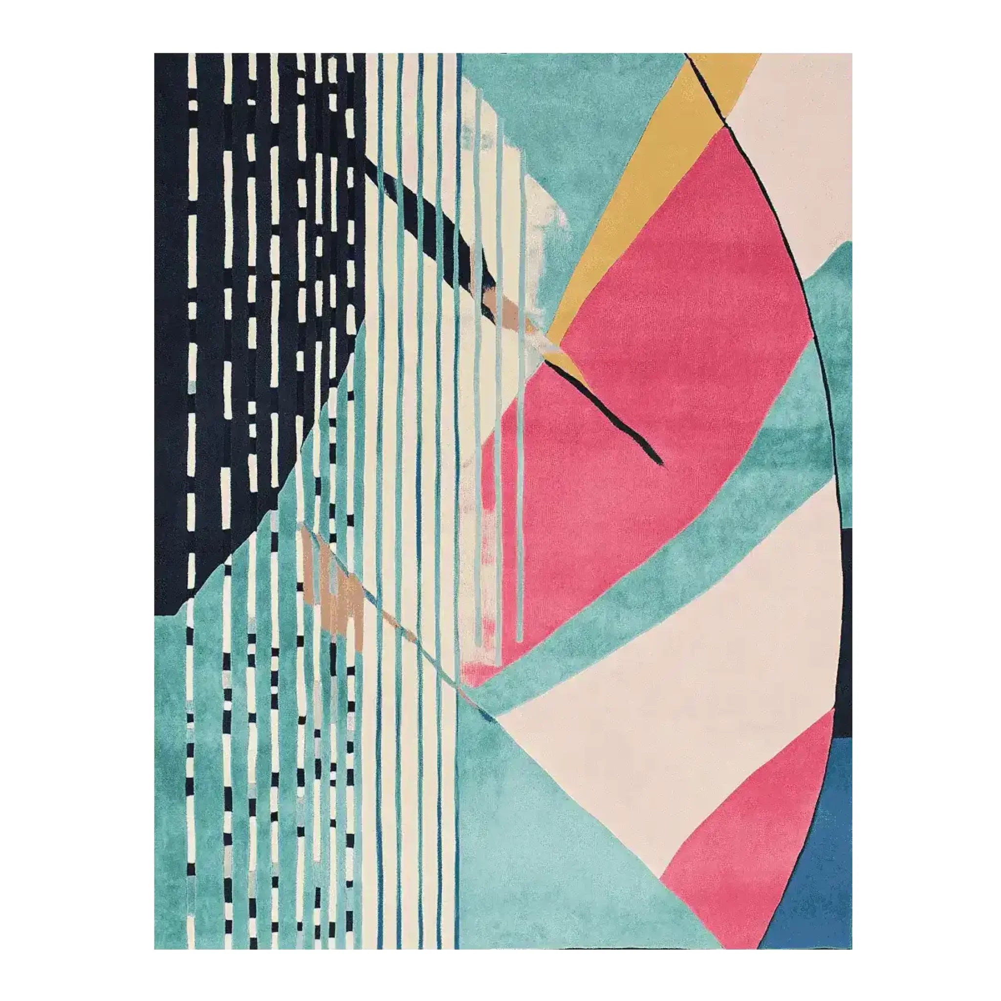 Geometric Noise Pattern Hand Tufted Rug