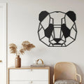 Geometric Panda Head Metal Wall Hanging Decor