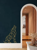 Geometric Wolf Metal Wall Decor