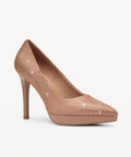 StyleFlex Pointed Toe Heeled Platform Pump - Gold / Regular (A-C) / US 5 | EU 35 | UK 3