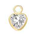 Gold Crystal Heart Premium Charm