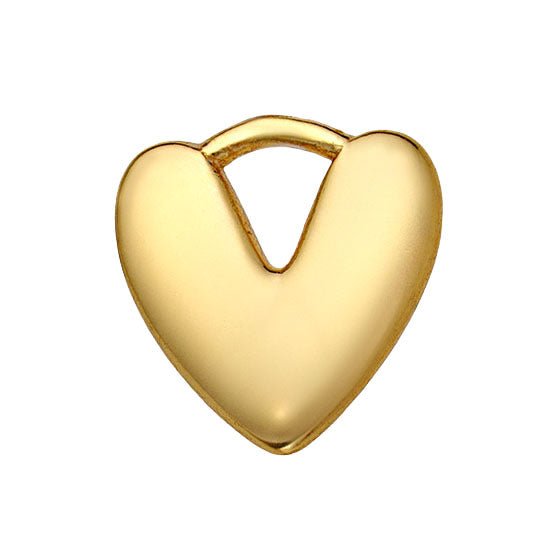 Gold Puffy Heart Premium Charm