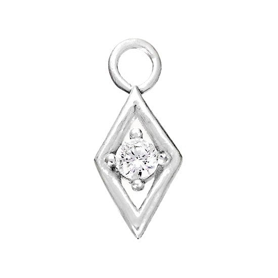 Silver Diamond Premium Charm