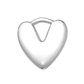 Silver Puffy Heart Premium Charm