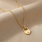 Heart Lock Pendant Necklace by G&M