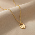 Heart Lock Pendant Necklace by G&M - 18ct Gold / Style 3