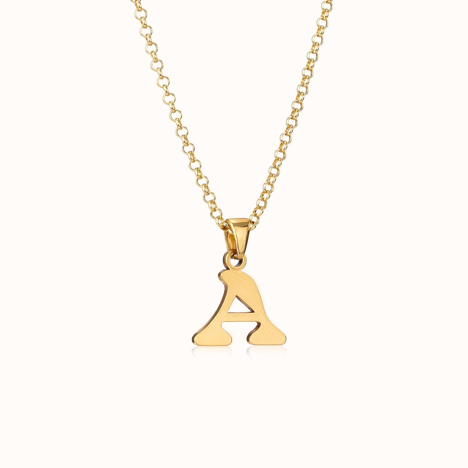 Custom Initial Necklace by G&M - 18ct Gold / Style 3