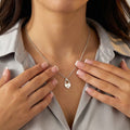Heart Lock Pendant Necklace by G&M - 925 Silver / Style 3