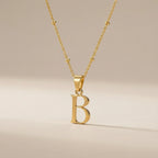 Initial Necklace by G&M - Solid Silver / Style 2