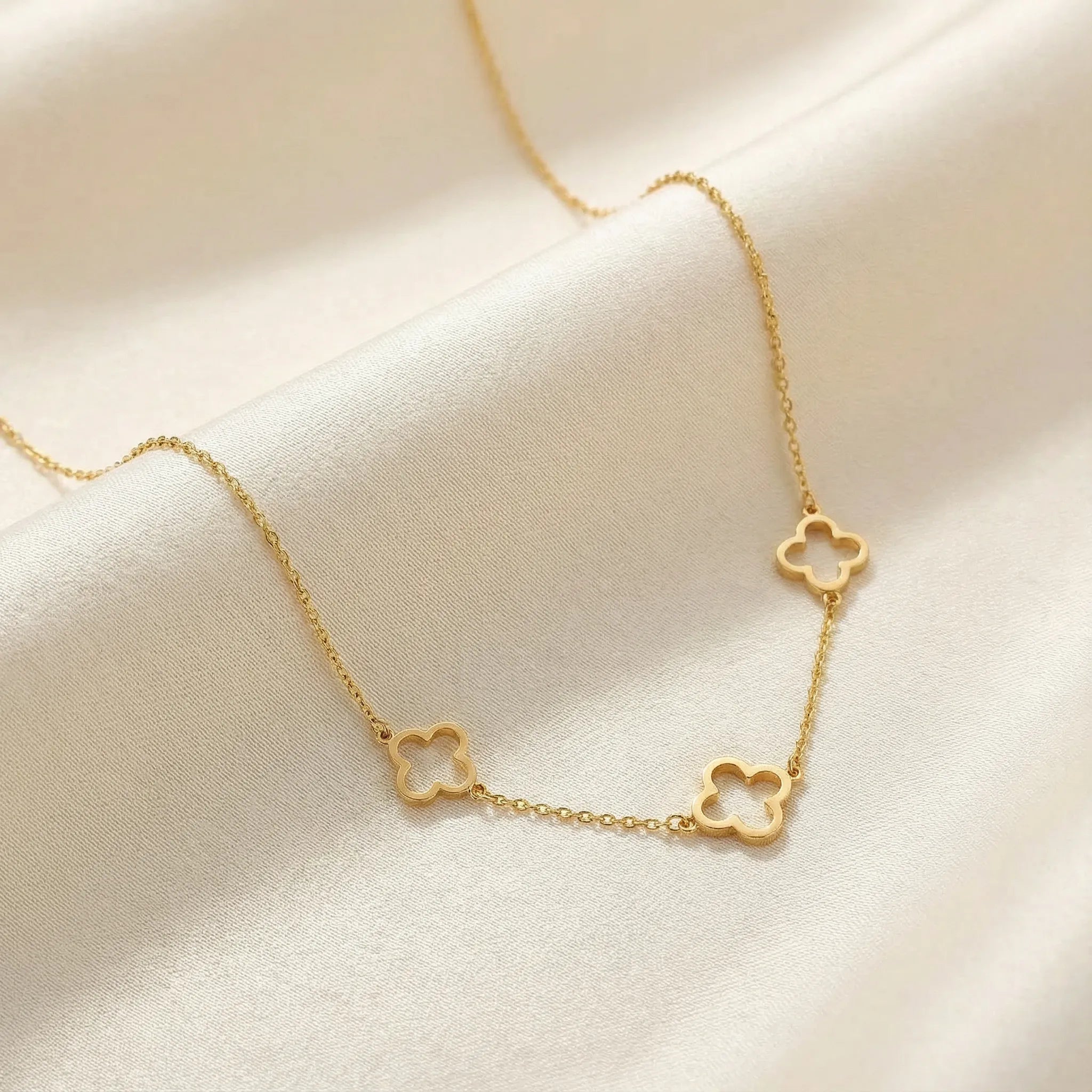 Multi Clover Necklace by G&M - Vermeil / Style 2
