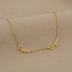 Multi Name Necklace by G&M - 18ct Gold / Style 2