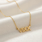 Roman Numeral Necklace by G&M - Vermeil / Style 2