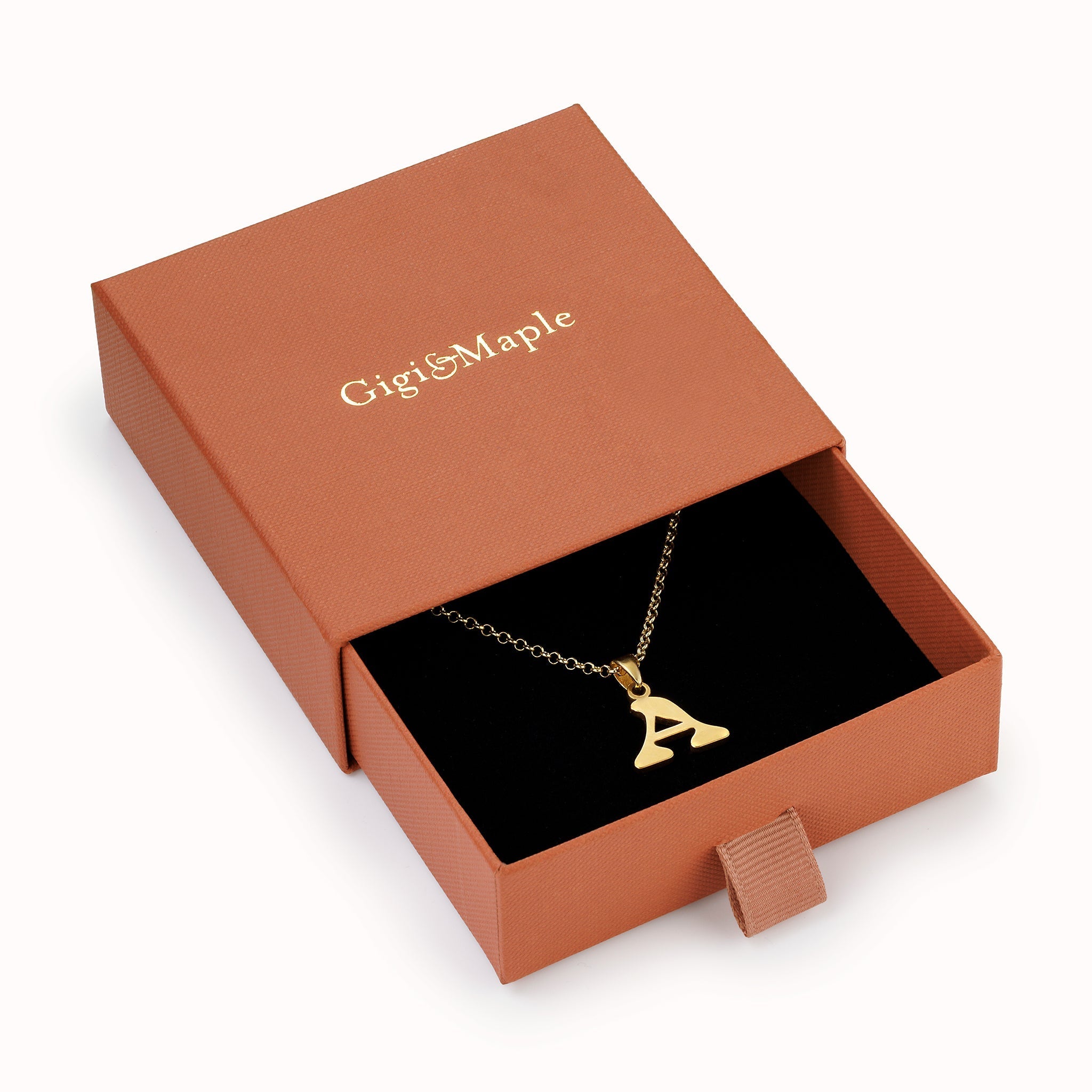 Custom Initial Necklace by G&M - Vermeil / Style 3