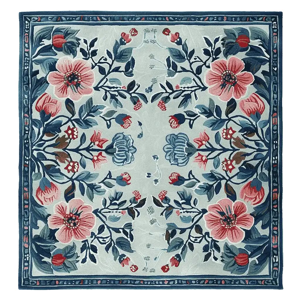 Gilded Floral Prayer Hand Tufted Rug
