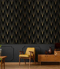 Art Deco Noir Wallpaper 47" x 96" Peel and stick